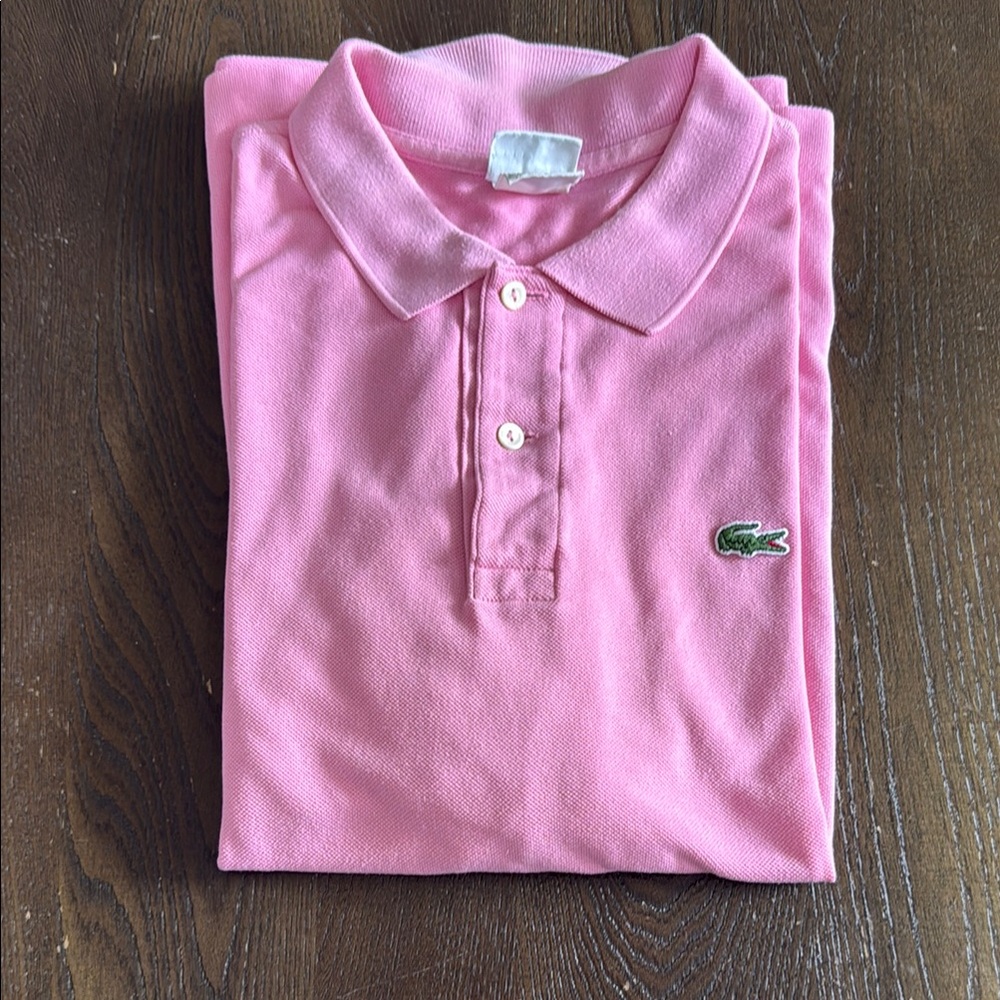 Lacoste Pink Polo Shirt Classic Cotton Piqué